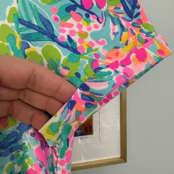 Lilly Pulitzer Pink and Green Tropical Dress - Picture 3 of 6
